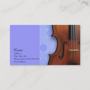 Tarjeta de visita de la viola del violín para el