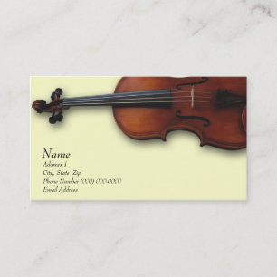 Tarjeta de visita de la viola del violín para el