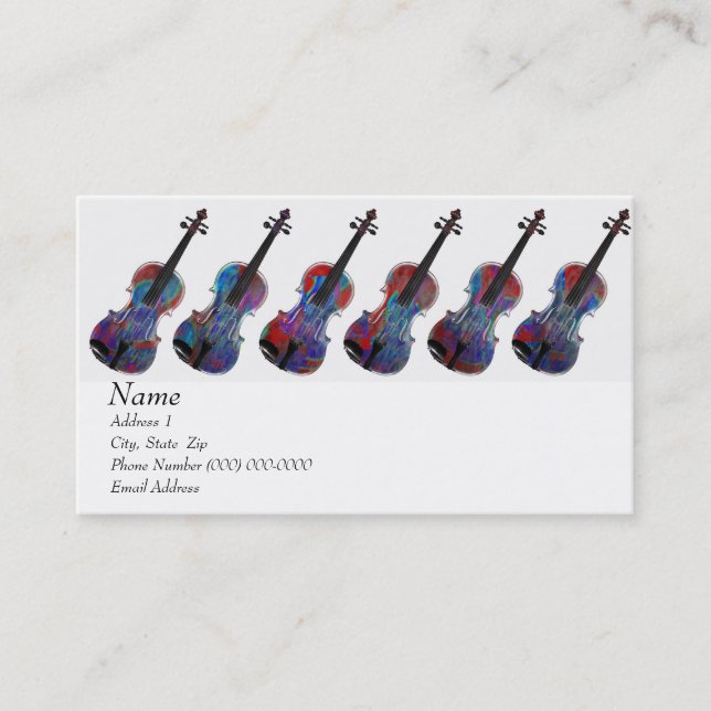 Tarjeta de visita de la viola del violín para el (Anverso)