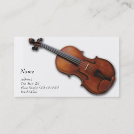 Tarjeta de visita de la viola del violín para el
