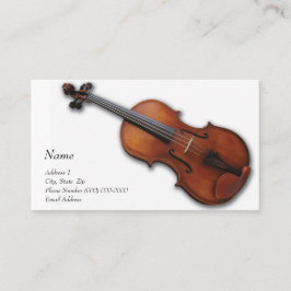 Tarjeta de visita de la viola del violín para el