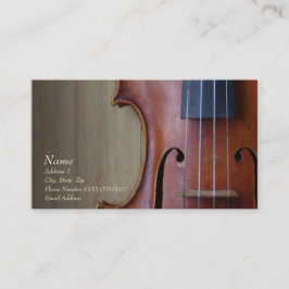 Tarjeta de visita de la viola del violín para el