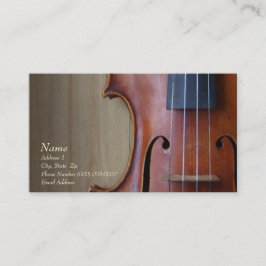 Tarjeta de visita de la viola del violín para el