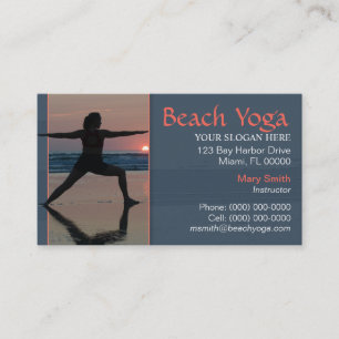 Tarjeta de visita de la yoga