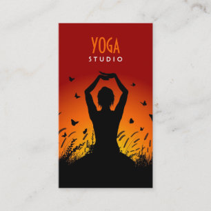 Tarjeta de visita de la yoga