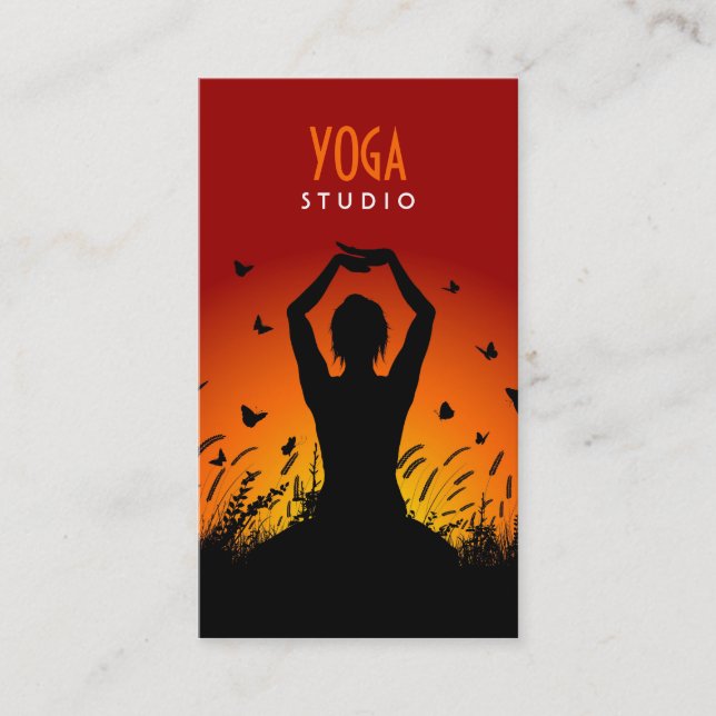 Tarjeta de visita de la yoga (Anverso)
