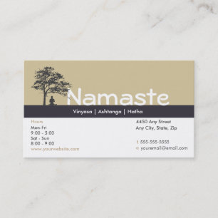 Tarjeta de visita de la yoga
