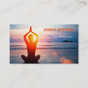 Tarjeta de visita de la yoga