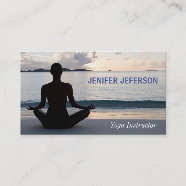 Tarjeta de visita de la yoga (Anverso)