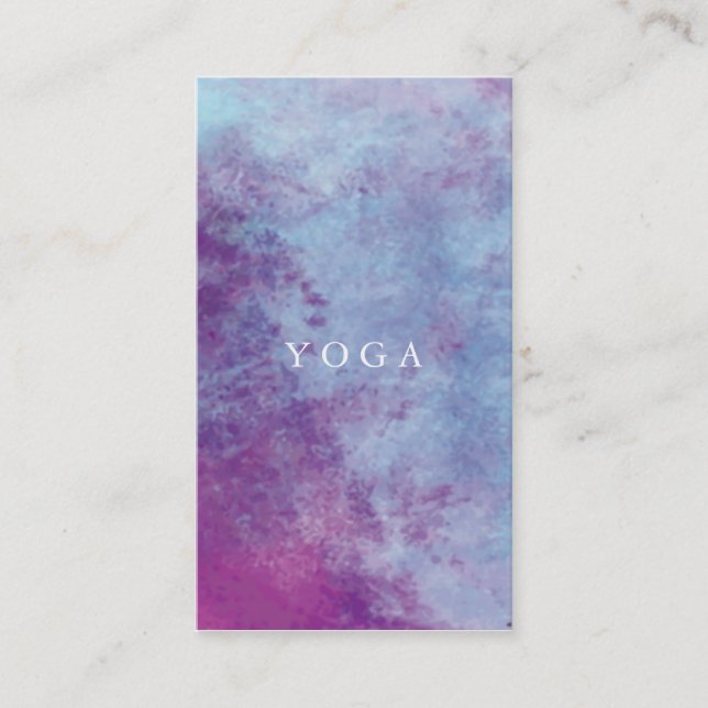 Tarjeta de visita de la yoga de la acuarela (Anverso)