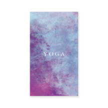 Tarjeta de visita de la yoga de la acuarela