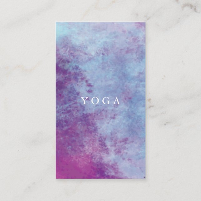 Tarjeta de visita de la yoga de la acuarela (Anverso)