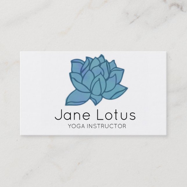 Tarjeta de visita de la yoga de Lotus (Anverso)