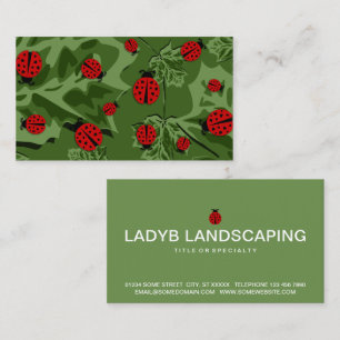 tarjeta de visita de ladybugs