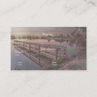 Tarjeta de visita de Lake Dock at Sunrise