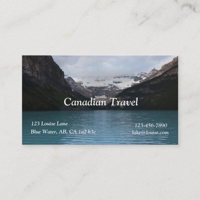 Tarjeta de visita de Lake Louise (Anverso)