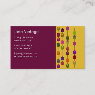 Tarjeta de visita de las aceitunas del cóctel