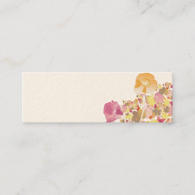 Tarjeta de visita de las amapolas (Anverso)