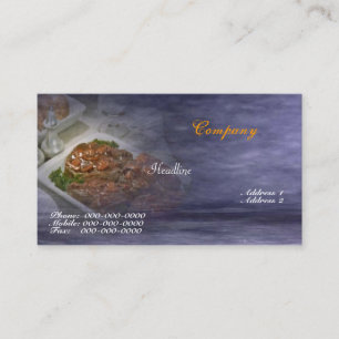 Tarjeta de visita de las chuletas de cerdo