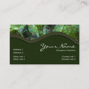 Tarjeta de visita de las colinas verdes