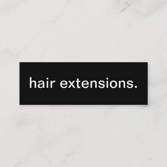 Tarjeta de visita de las extensiones del pelo (Anverso)
