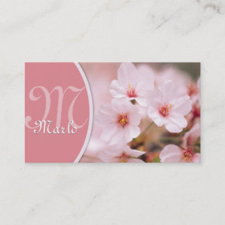 Tarjeta de visita de las flores de cerezo