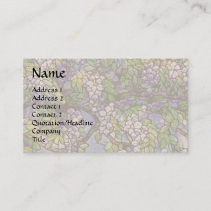 Tarjeta de visita de las flores de Tiffany