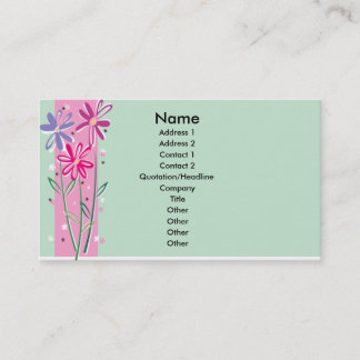Tarjeta de visita de las flores del bonito