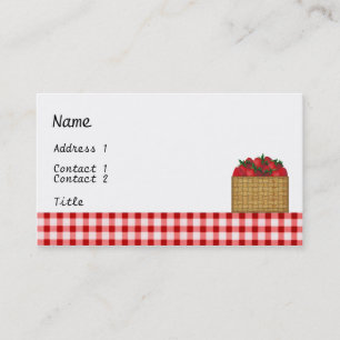 Tarjeta de visita de las fresas
