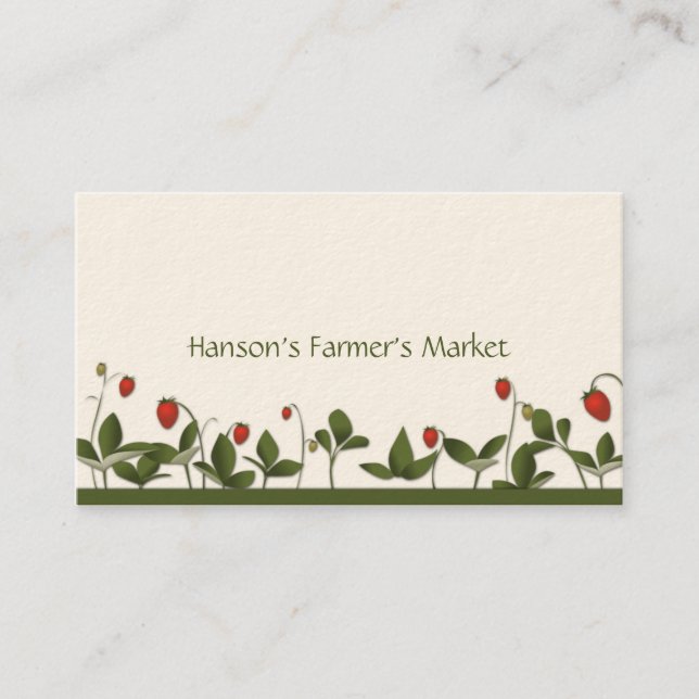 Tarjeta de visita de las fresas (Anverso)