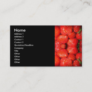 Tarjeta de visita de las fresas
