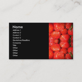 Tarjeta de visita de las fresas