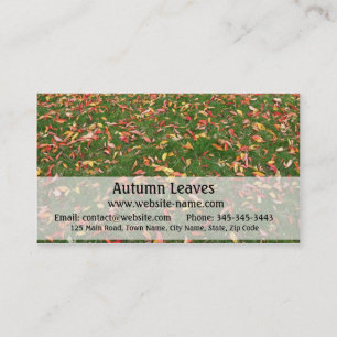 Tarjeta de visita de las hojas de otoño