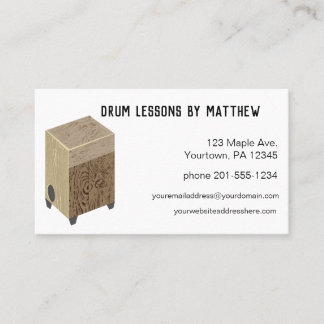 Tarjeta de visita de las lecciones de música del