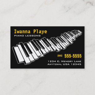 Tarjeta de visita de las lecciones de piano
