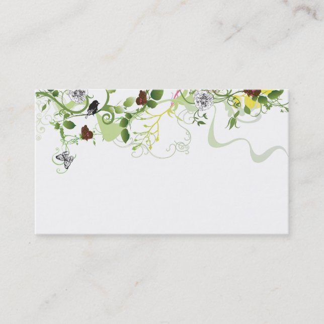 Tarjeta de visita de las mariposas (Anverso)