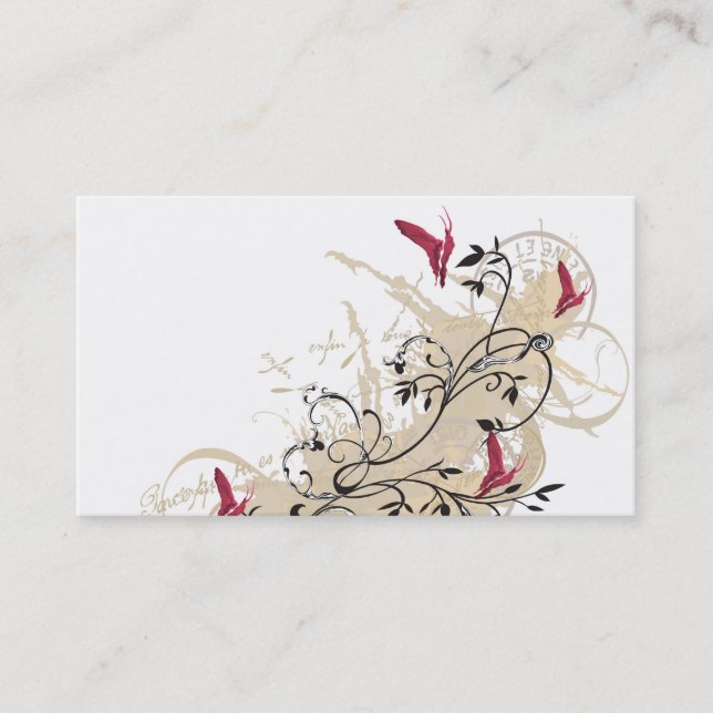 Tarjeta de visita de las mariposas (Anverso)