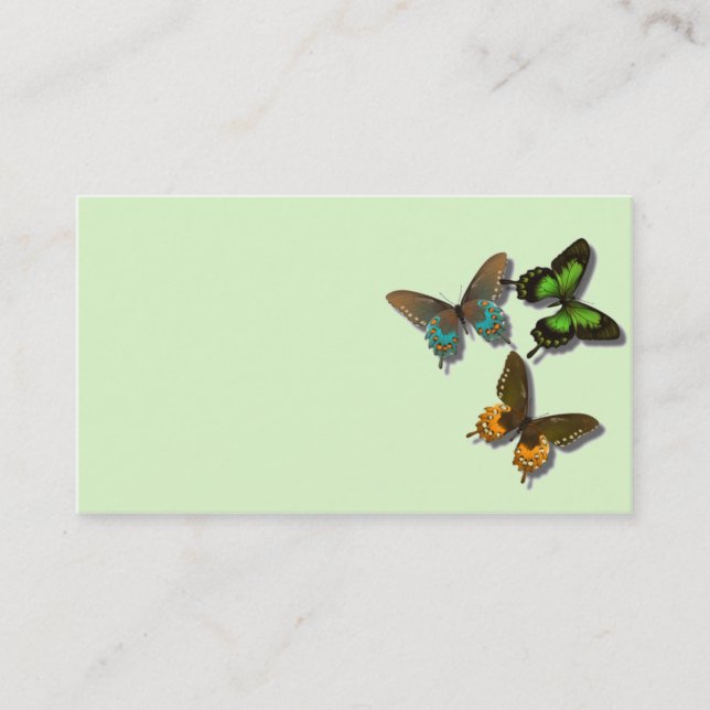 Tarjeta de visita de las mariposas (Anverso)