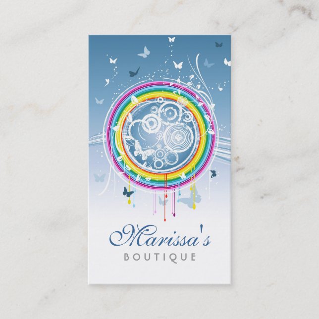 Tarjeta de visita de las mariposas del Grunge (Anverso)