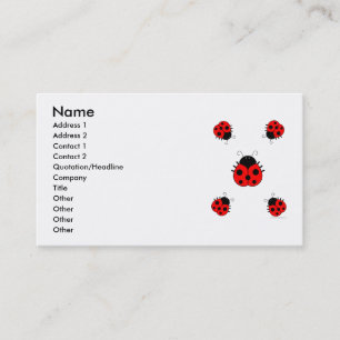 Tarjeta de visita de las mariquitas