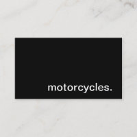 Tarjeta de visita de las motocicletas