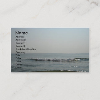Tarjeta de visita de las olas oceánicas