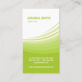 Tarjeta de visita de las ondas verdes