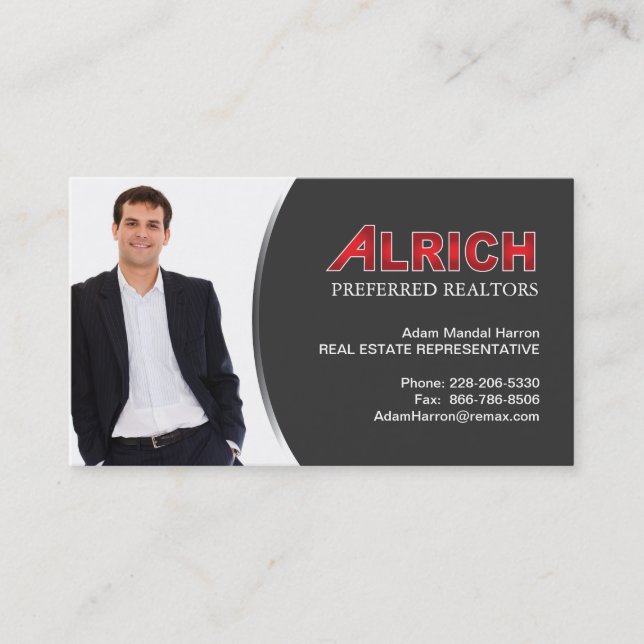 Tarjeta de visita de las propiedades inmobiliarias (Anverso)