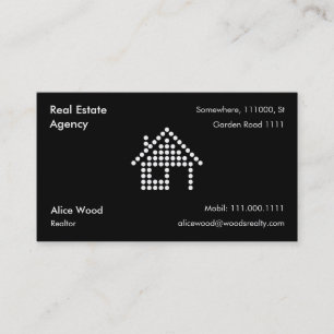 Tarjeta de visita de las propiedades inmobiliarias