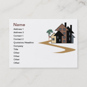 Tarjeta de visita de las propiedades inmobiliarias