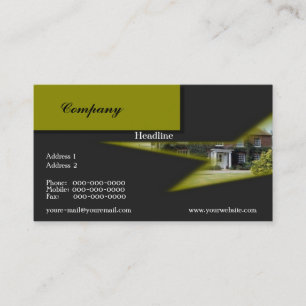 Tarjeta de visita de las propiedades inmobiliarias