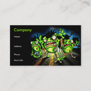 tarjeta de visita de las ranas del zombi