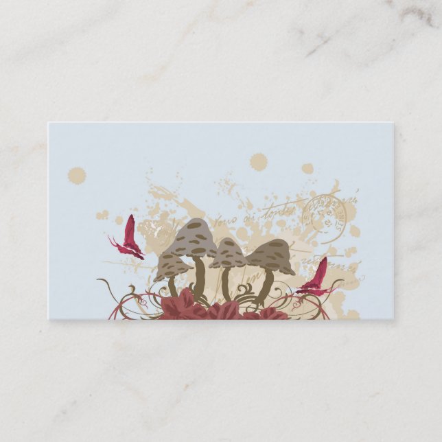 Tarjeta de visita de las setas (Anverso)