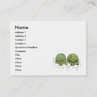 Tarjeta de visita de las tortugas del dibujo